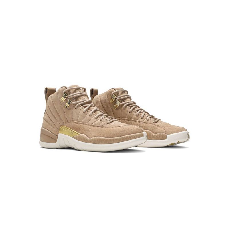 Dámské Boty Air Jordan 12 Retro Bílý Hnědý Zlatý