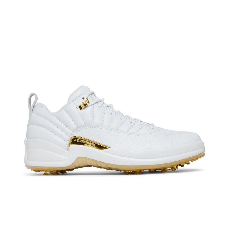 Pánské Boty Air Jordan 12 Low Golf Bílý Zlatý