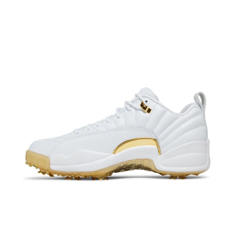 Pánské Boty Air Jordan 12 Low Golf Bílý Zlatý