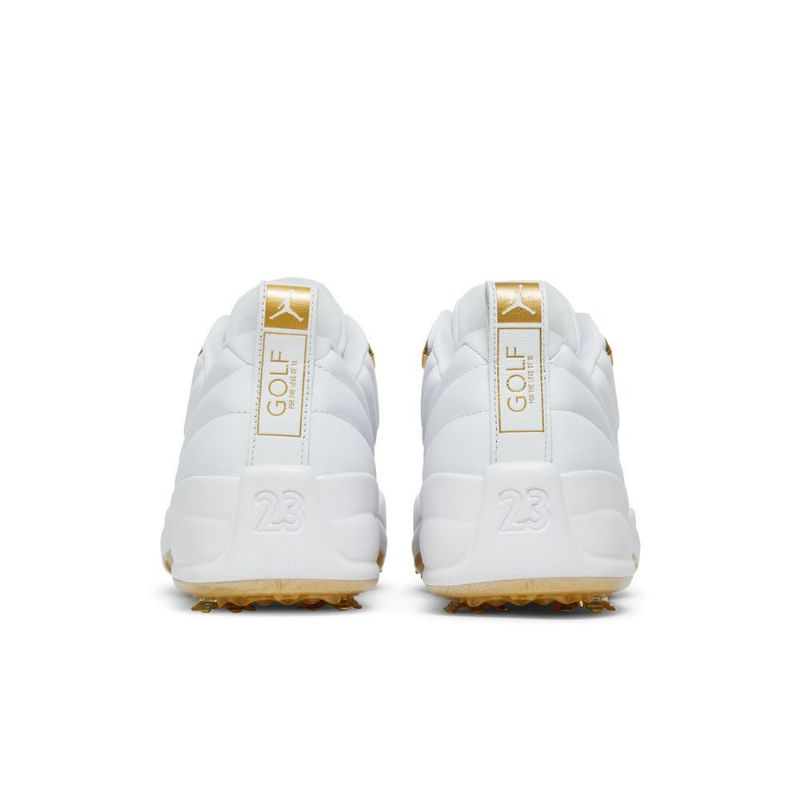 Pánské Boty Air Jordan 12 Low Golf Bílý Zlatý
