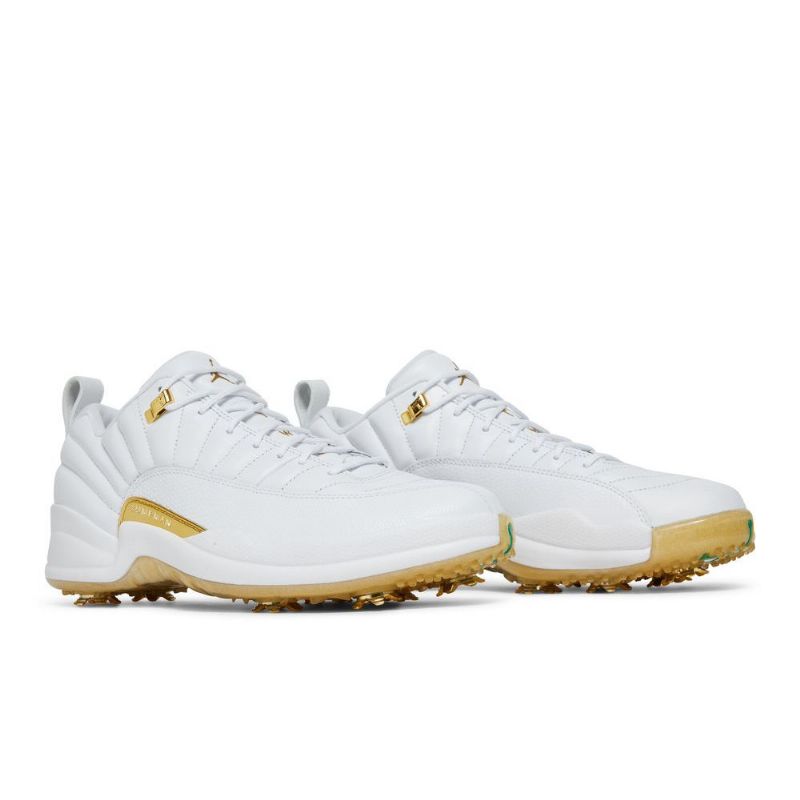 Pánské Boty Air Jordan 12 Low Golf Bílý Zlatý