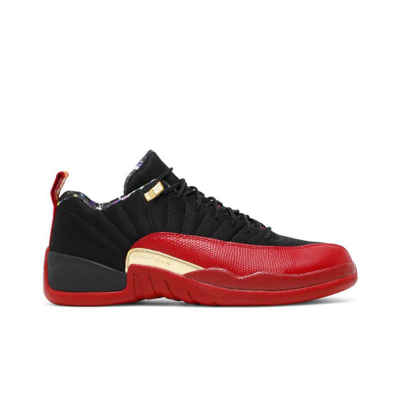 Pánské Boty Air Jordan 12 Retro Low Se Černá Červené Zlatý
