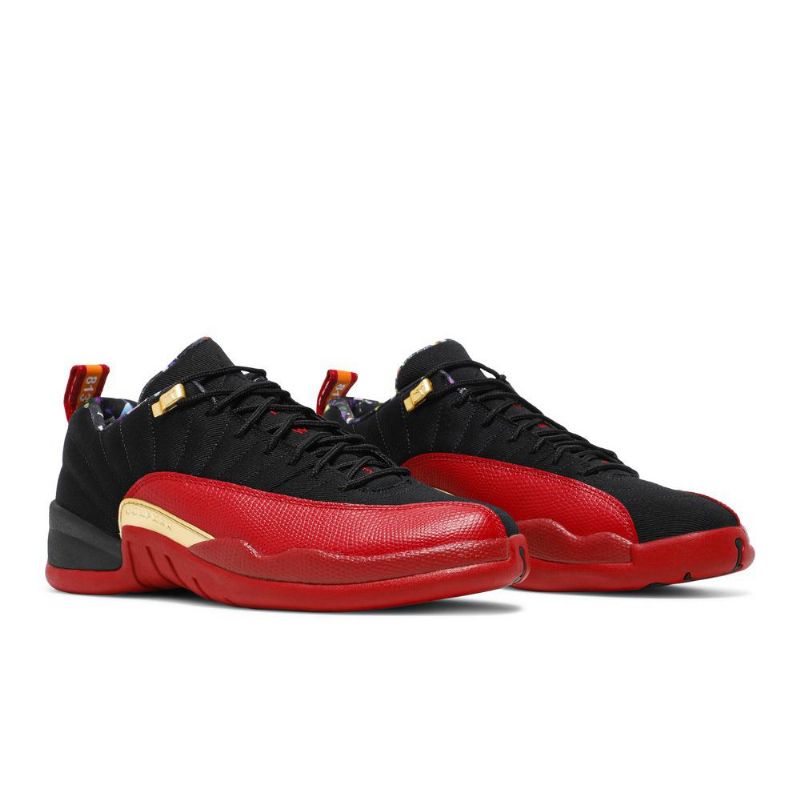 Pánské Boty Air Jordan 12 Retro Low Se Černá Červené Zlatý