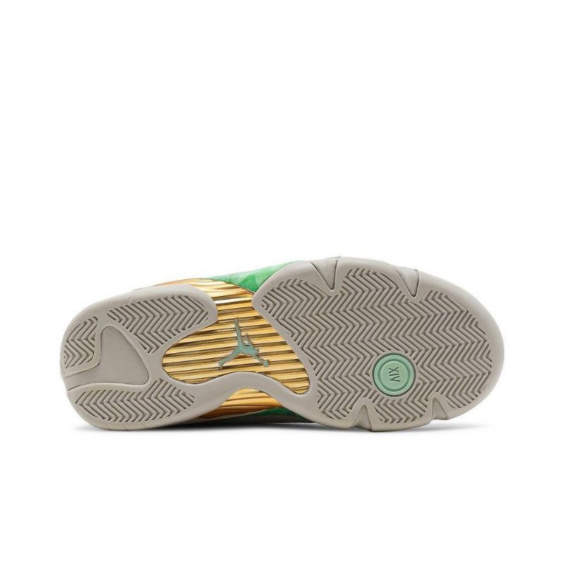Dámské Boty Air Jordan 14 Aleali May Retro Low Sp Šedá Zelená Černá Zlatý
