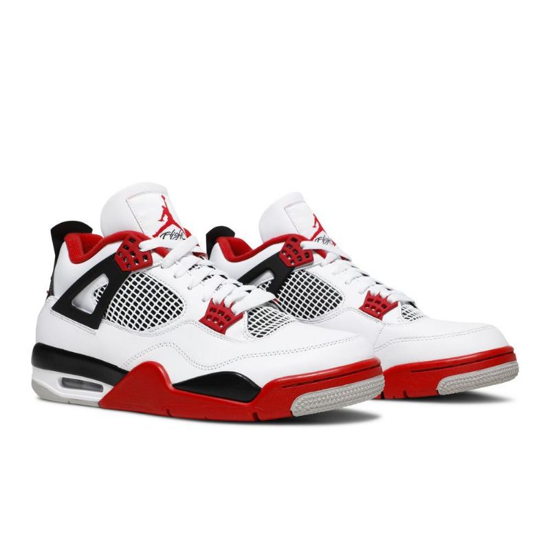 Air Jordan 4 Retro A Bílý Černá Červené Pánské Boty
