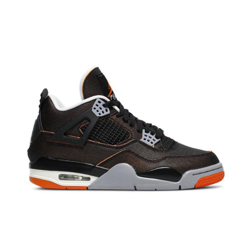 Dámské Boty Air Jordan 4 Retro Černá Oranžový Šedá