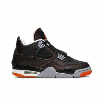 Dámské Boty Air Jordan 4 Retro Černá Oranžový Šedá