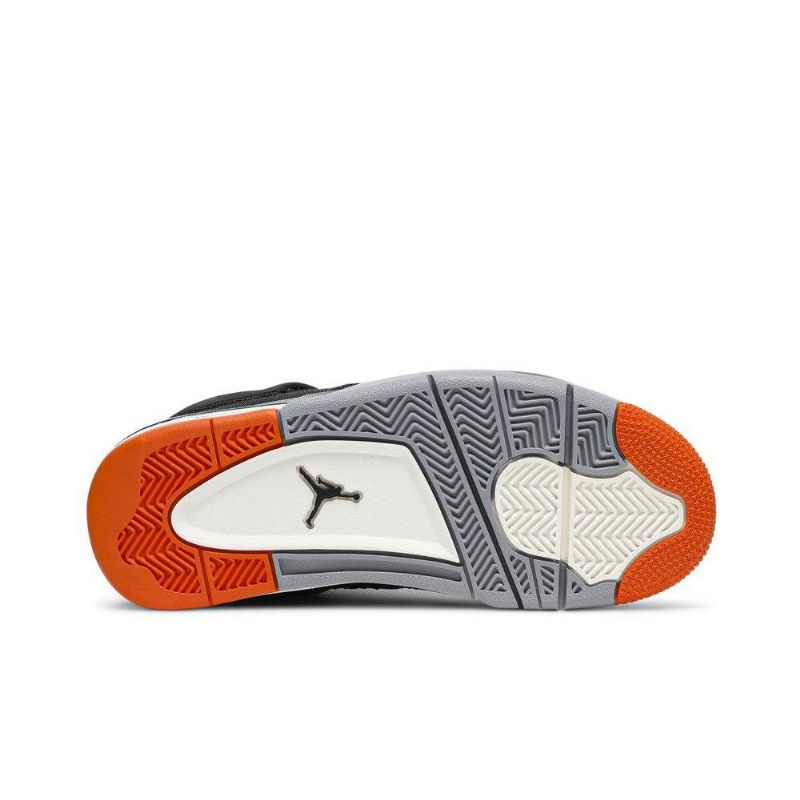 Dámské Boty Air Jordan 4 Retro Černá Oranžový Šedá