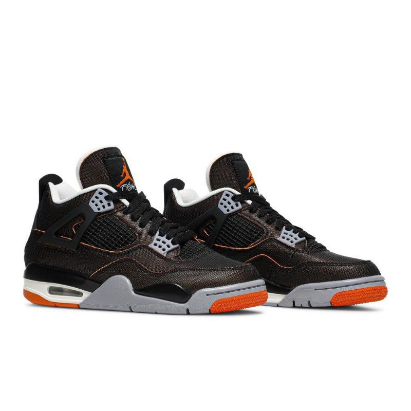 Dámské Boty Air Jordan 4 Retro Černá Oranžový Šedá