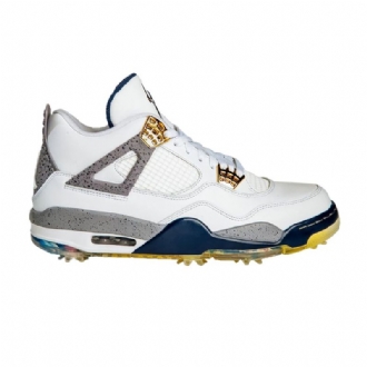Pánské Boty Air Jordan 4 Eastside Golf Bílý Šedá Modrý Zlatý