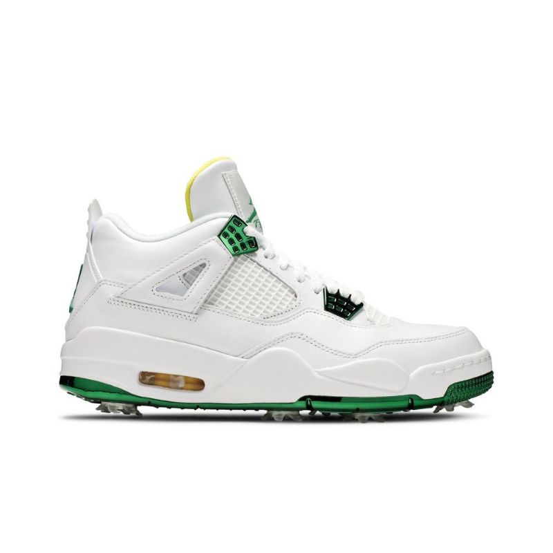 Pánské Boty Air Jordan 4 Golf Bílá Zelená Žlutá