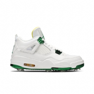 Pánské Boty Air Jordan 4 Golf Bílá Zelená Žlutá