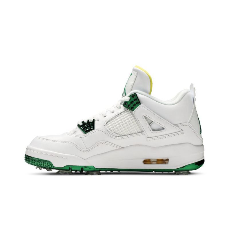 Pánské Boty Air Jordan 4 Golf Bílá Zelená Žlutá