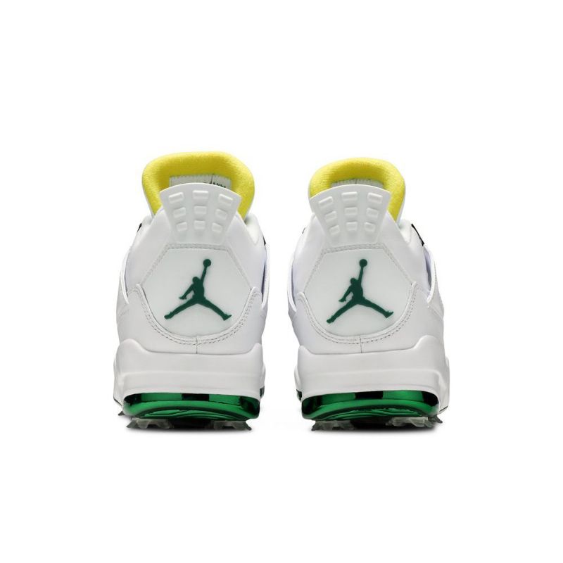 Pánské Boty Air Jordan 4 Golf Bílá Zelená Žlutá