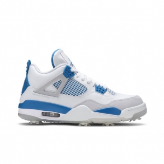 Pánské Boty Air Jordan 4 Golf Bílý Šedá Modrý