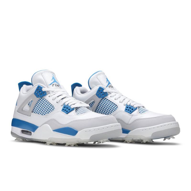 Pánské Boty Air Jordan 4 Golf Bílý Šedá Modrý
