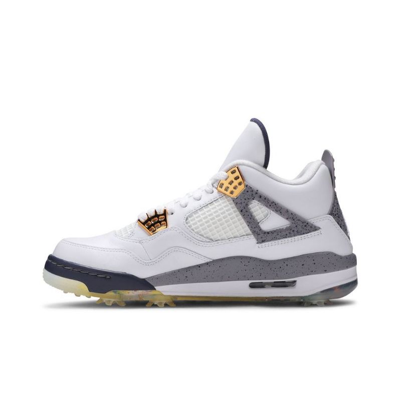 Pánské Boty Air Jordan 4 Golf Bílý Tmavě Modrá Šedá