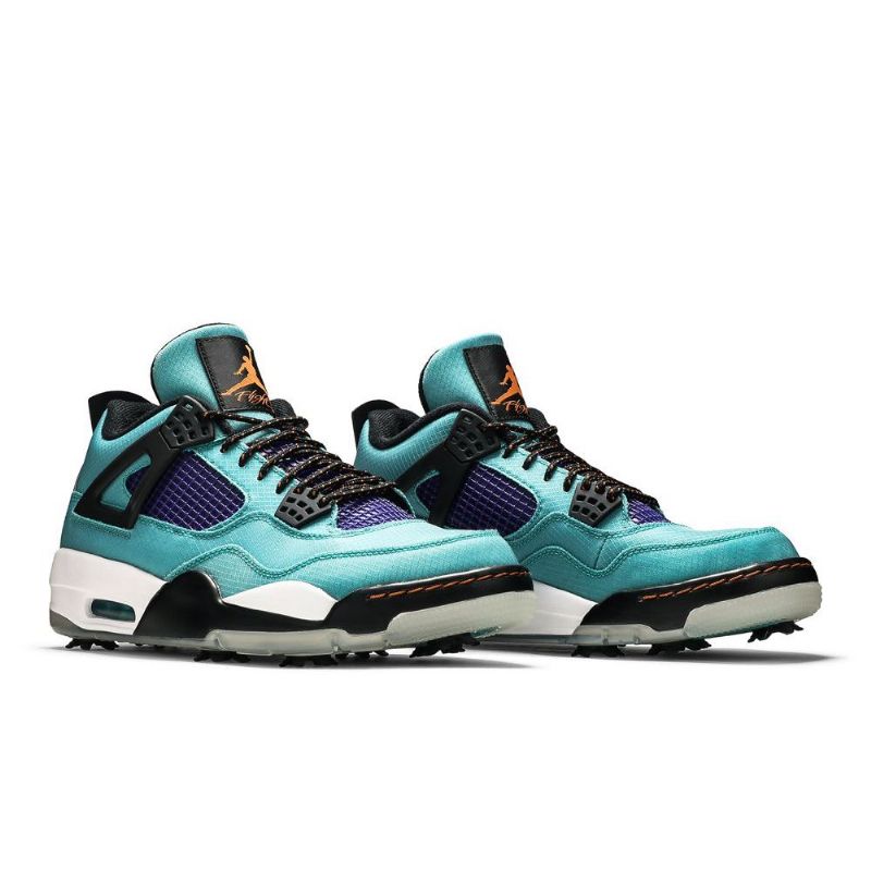 Pánské Boty Air Jordan 4 Golf Nrg Bílá Tyrkysově Modrá Černá