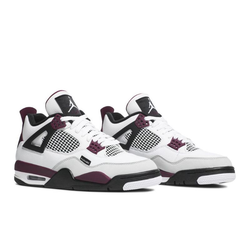 Pánské Boty Air Jordan 4 Paris Saint-germain Retro Bílý Šedá Černá Bordeaux