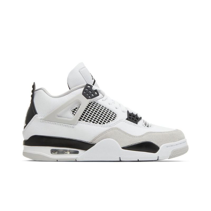 Pánské Boty Air Jordan 4 Retro Bílý Černá Šedá