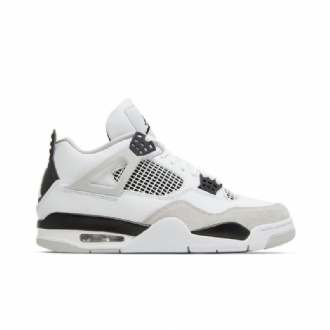 Pánské Boty Air Jordan 4 Retro Bílý Černá Šedá