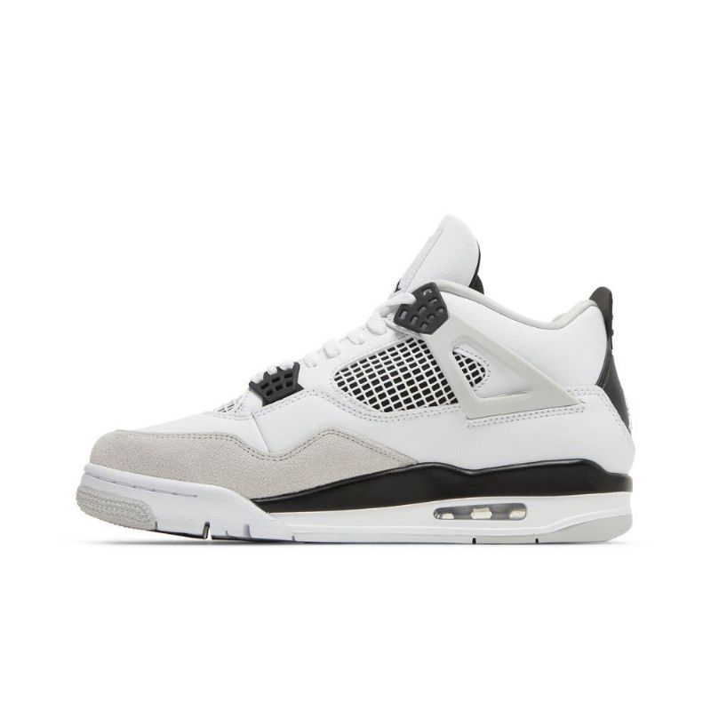 Pánské Boty Air Jordan 4 Retro Bílý Černá Šedá
