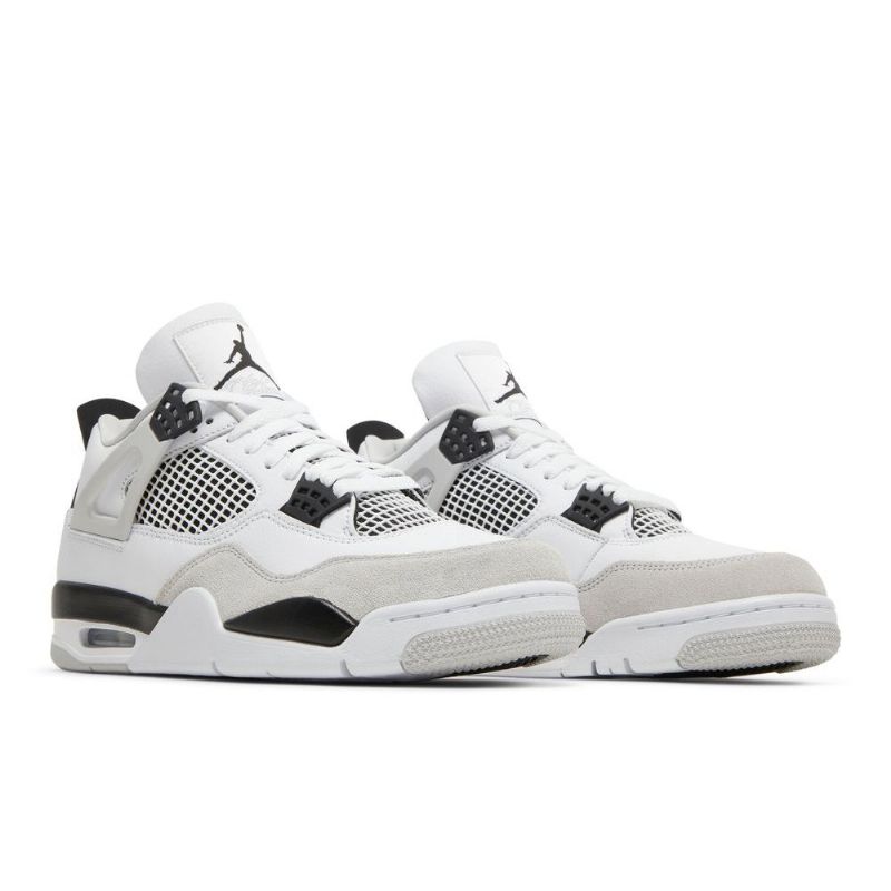 Pánské Boty Air Jordan 4 Retro Bílý Černá Šedá