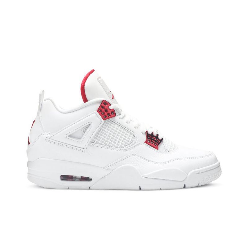 Pánské Boty Air Jordan 4 Retro Bílý Červené Stříbrný