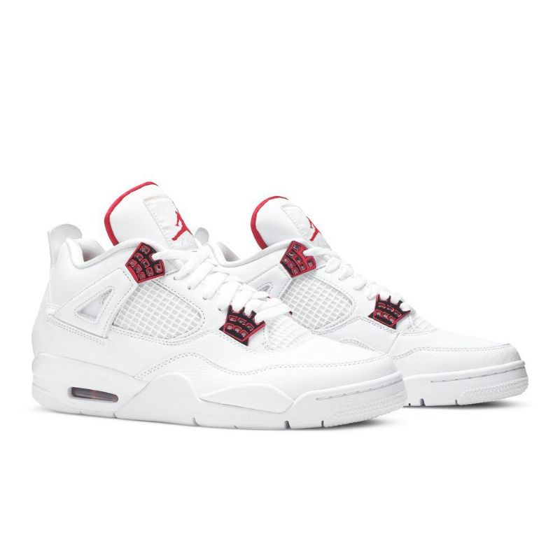 Pánské Boty Air Jordan 4 Retro Bílý Červené Stříbrný