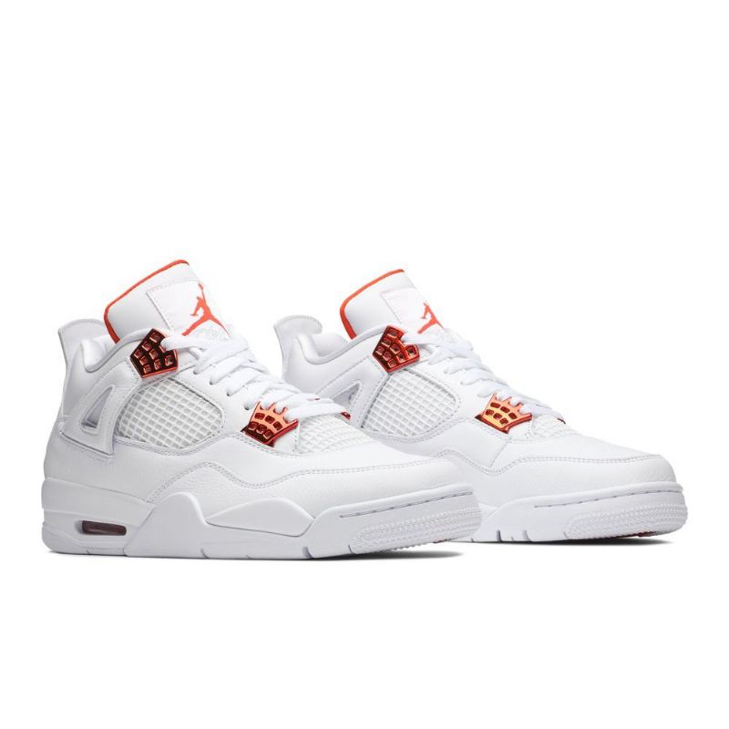 Pánské Boty Air Jordan 4 Retro Bílý Oranžový