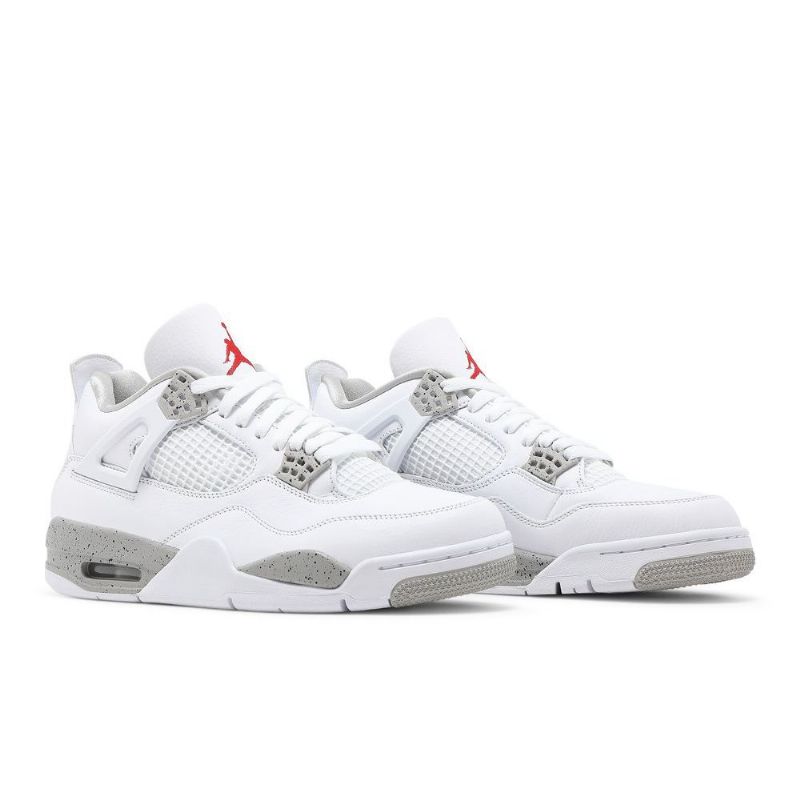 Pánské Boty Air Jordan 4 Retro Bílý Šedá Červené