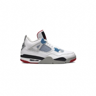 Pánské Boty Air Jordan 4 Retro Se Bílá Modrá Červená Šedá