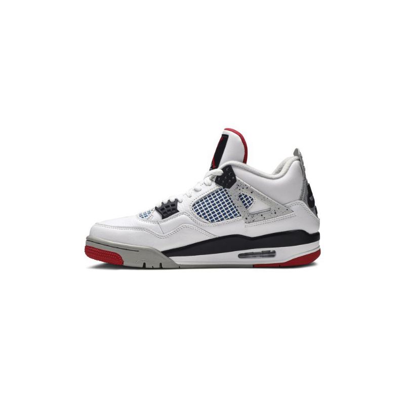 Pánské Boty Air Jordan 4 Retro Se Bílá Modrá Červená Šedá