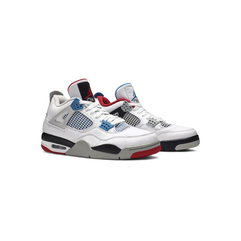 Pánské Boty Air Jordan 4 Retro Se Bílá Modrá Červená Šedá