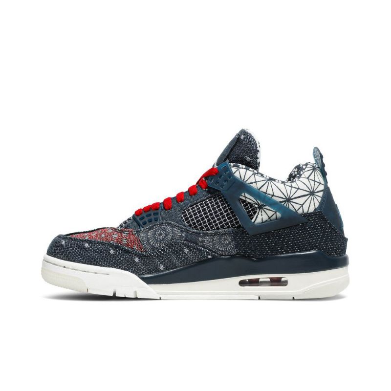 Pánské Boty Air Jordan 4 Retro Se Šedá Tmavě Modrá Bílý Červené