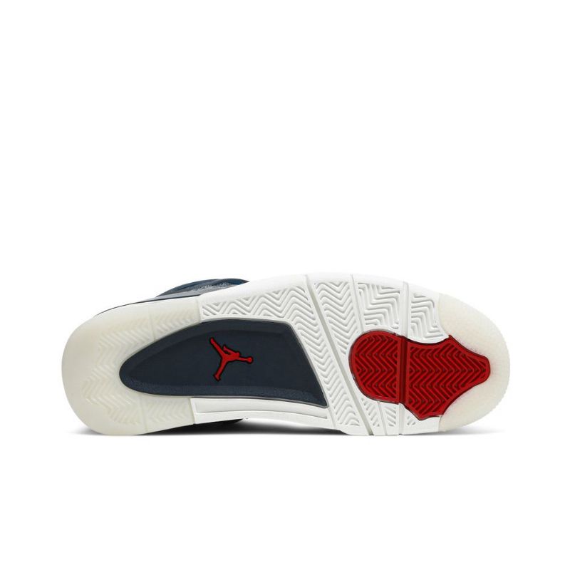 Pánské Boty Air Jordan 4 Retro Se Šedá Tmavě Modrá Bílý Červené
