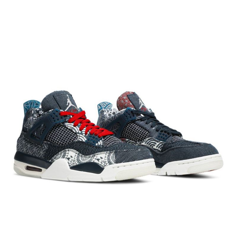 Pánské Boty Air Jordan 4 Retro Se Šedá Tmavě Modrá Bílý Červené