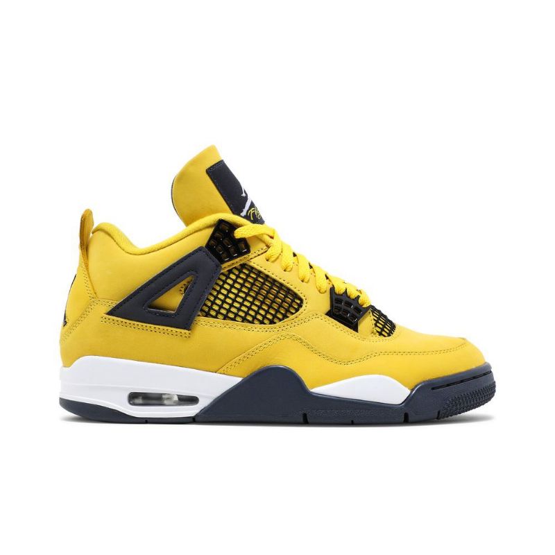 Pánské Boty Air Jordan 4 Retro Žlutá Tmavě Modrá