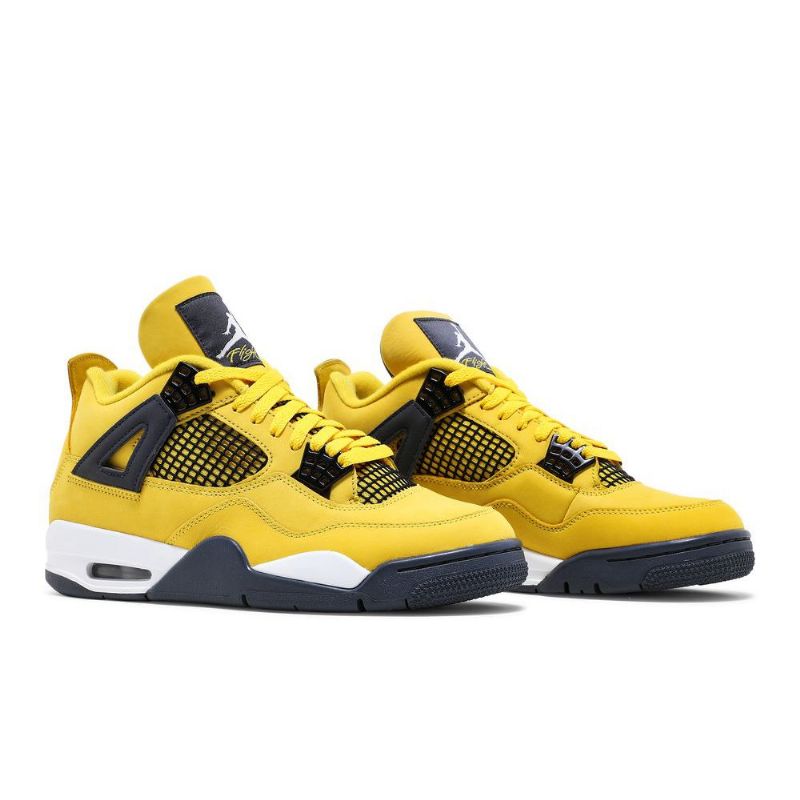 Pánské Boty Air Jordan 4 Retro Žlutá Tmavě Modrá