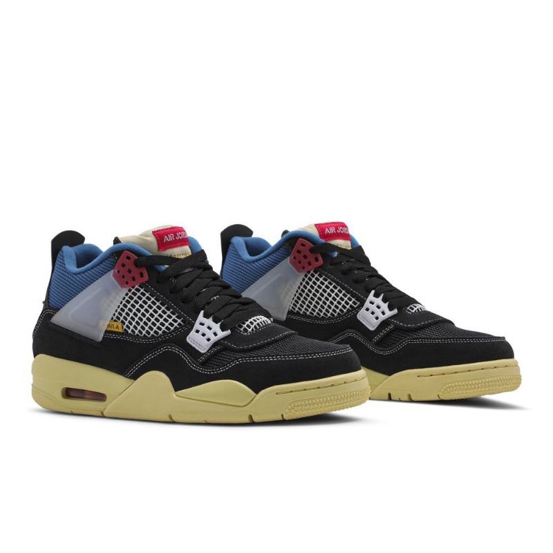 Pánské Boty Air Jordan 4 Union La Retro Černá Modrá Šedá Červená
