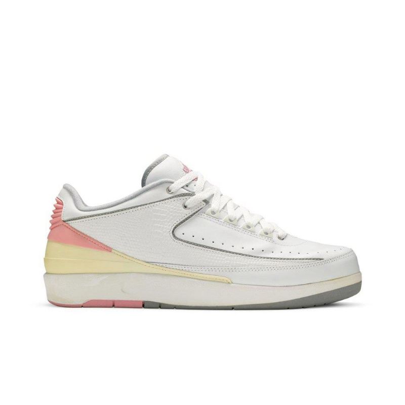 Dámské Boty Air Jordan 2 Retro Nízká Bílá Žlutá Růžová