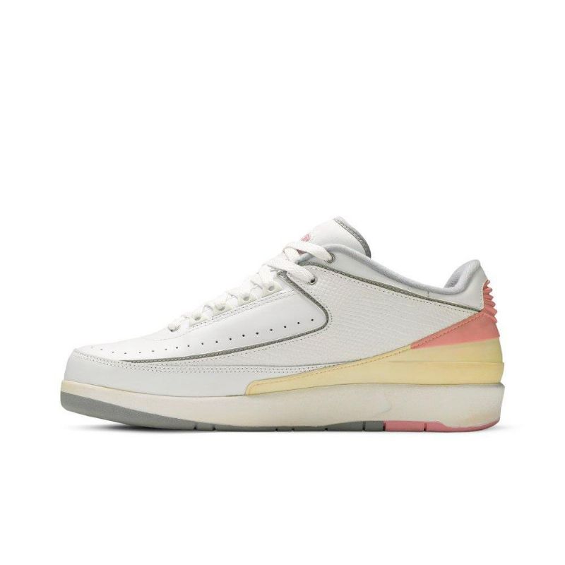 Dámské Boty Air Jordan 2 Retro Nízká Bílá Žlutá Růžová