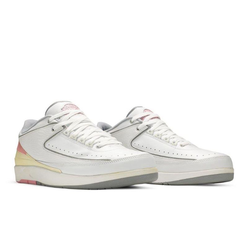 Dámské Boty Air Jordan 2 Retro Nízká Bílá Žlutá Růžová