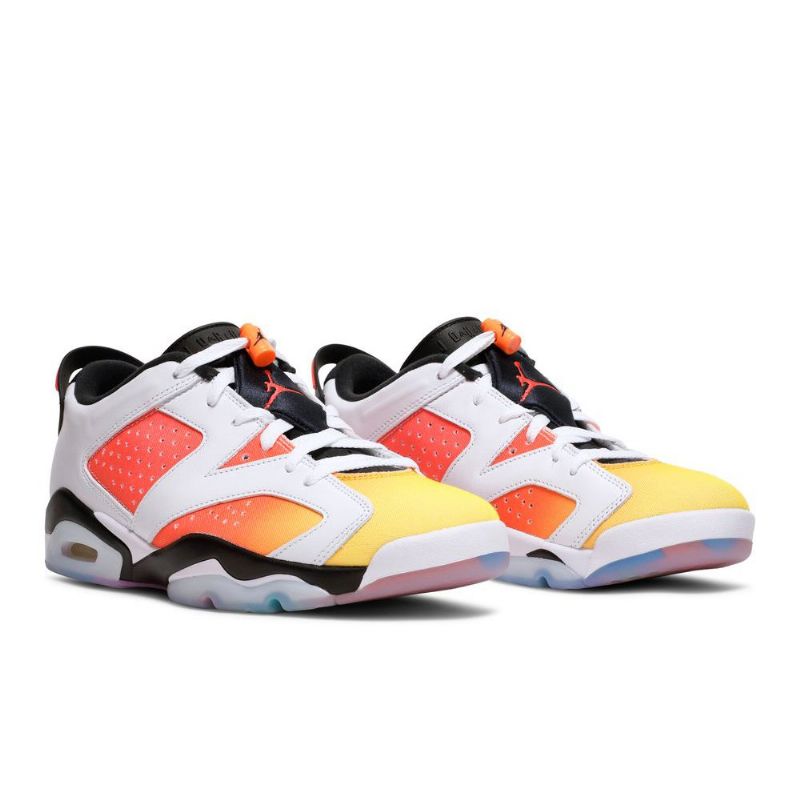 Pánské Boty Air Jordan 6 Retro Low Se Bílá Černá Žlutá Oranžová