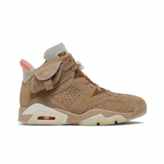 Pánské Boty Air Jordan 6 Travis Scott Retro Khaki Šedé Červené