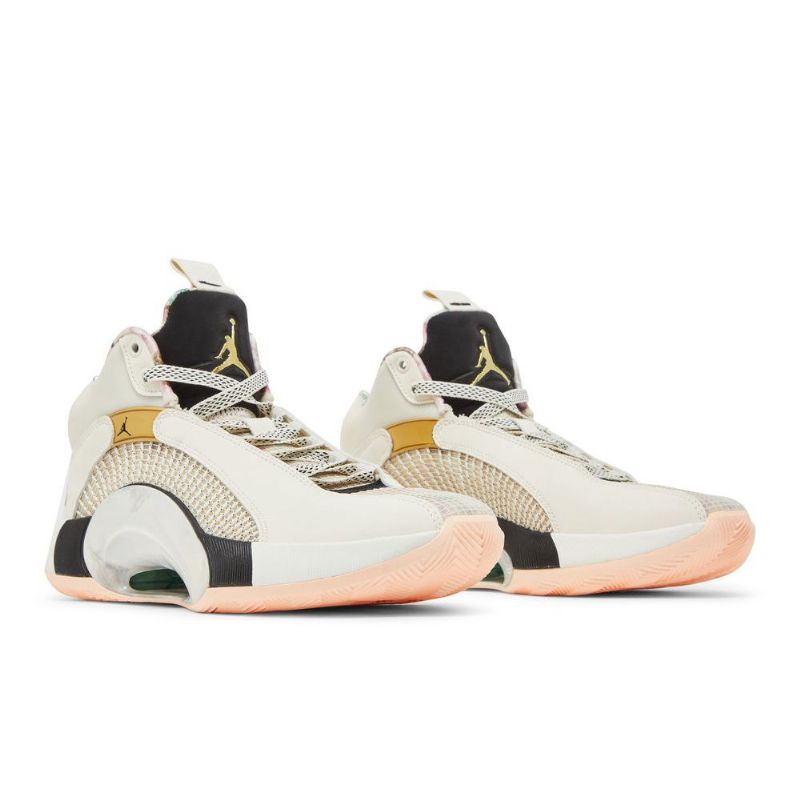 Pánské Boty Air Jordan 35 Bílý Černá Zlatý