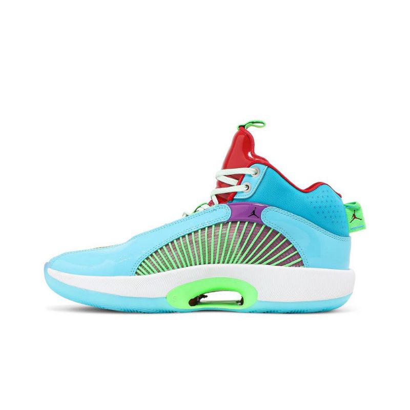 Pánské Boty Air Jordan 35 Jayson Tatum Modrá Zelená Červená Fialová