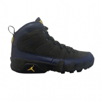 Pánské Boty Air Jordan 9 Retro Boot Pe Černá Tmavě Modrá Modrý Žlutá