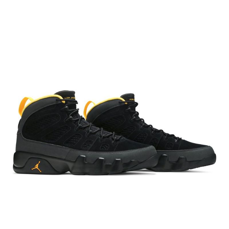 Pánské Boty Air Jordan 9 Retro 'dark Charcoal University Zlatý' Černá Šedá Zlatý