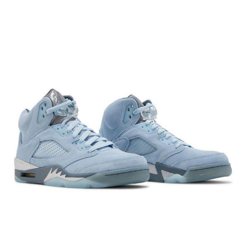 Dámské Boty Air Jordan 5 Retro Modrý Stříbrný Bílý